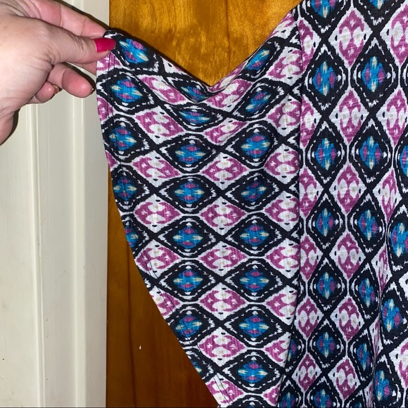 JACLYN SMITH Women’s Top Aztec Design. SZ XXL Teal and Purple - Picture 4 of 5